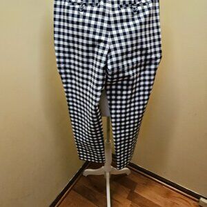 Merona Blue and White Gingham Capris pants